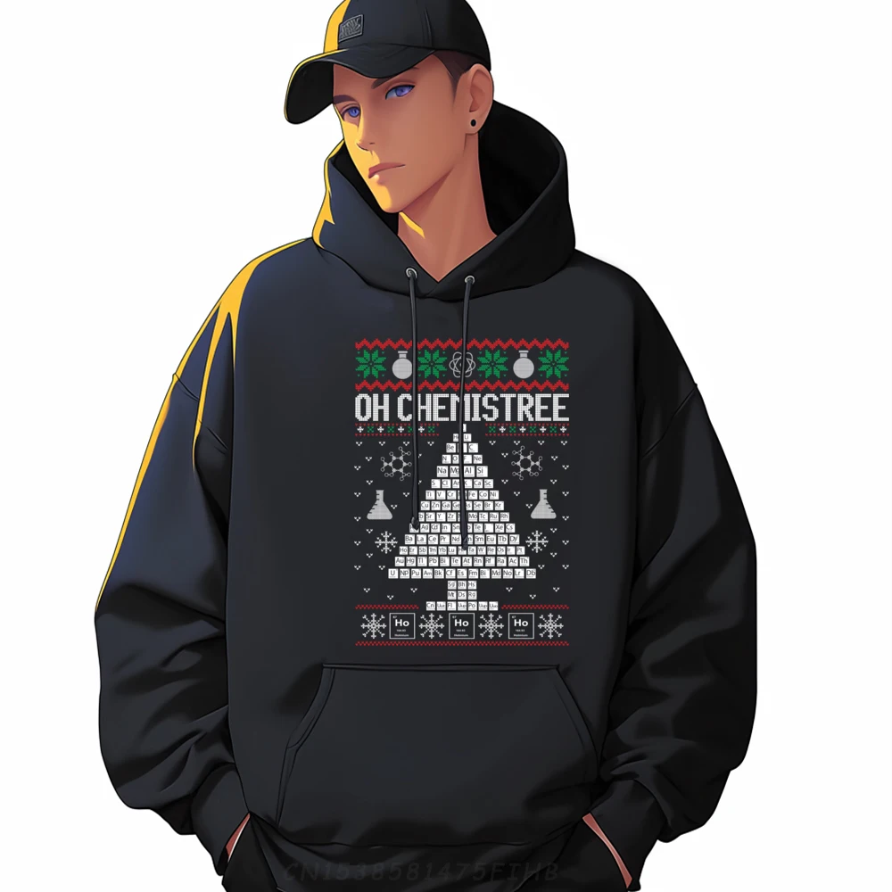 Oh Chemist Tree Merry Chemistree Chemistry Ugly Christmas Xs Graphic Pullover Hoodies Men's Hoodie Character