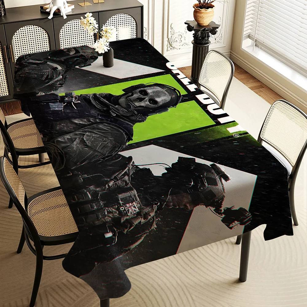 

Call of D-DutyS Gaming Accessories Pattern Tablecloths Summer Washable Picnic Party Rectangle Table Cover Home Dining Decor