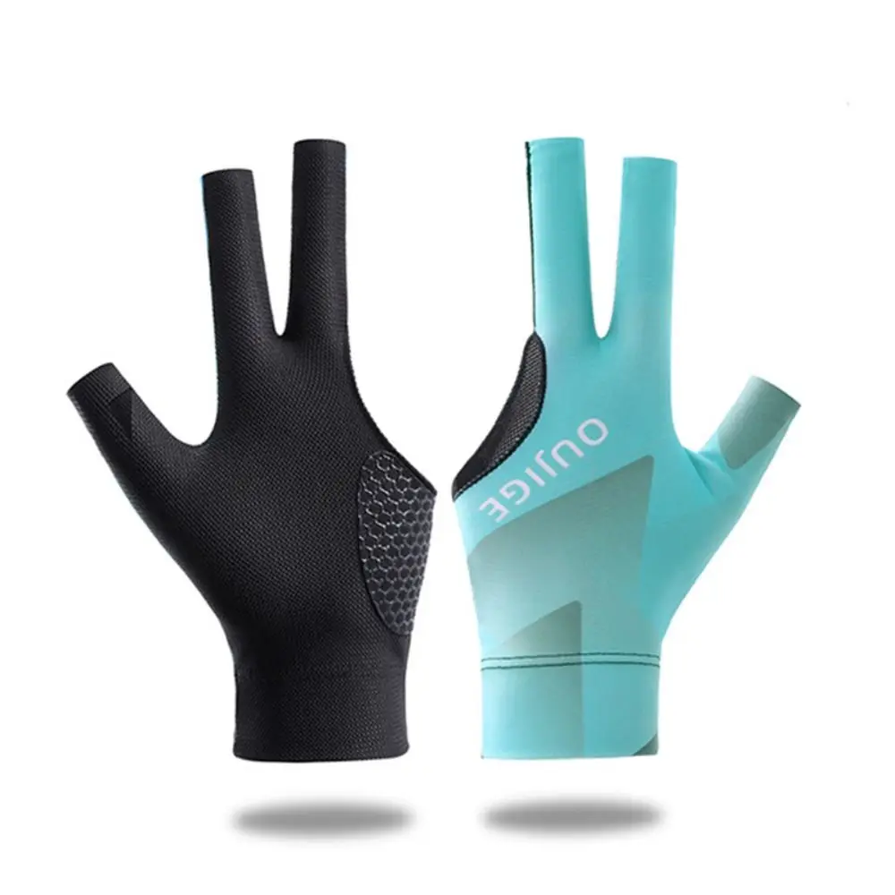 Three Fingers Snooker Glove Anti-slip Left Right Hand Billiard Glove Elastic Breathable Training Glove Fitness Accessories