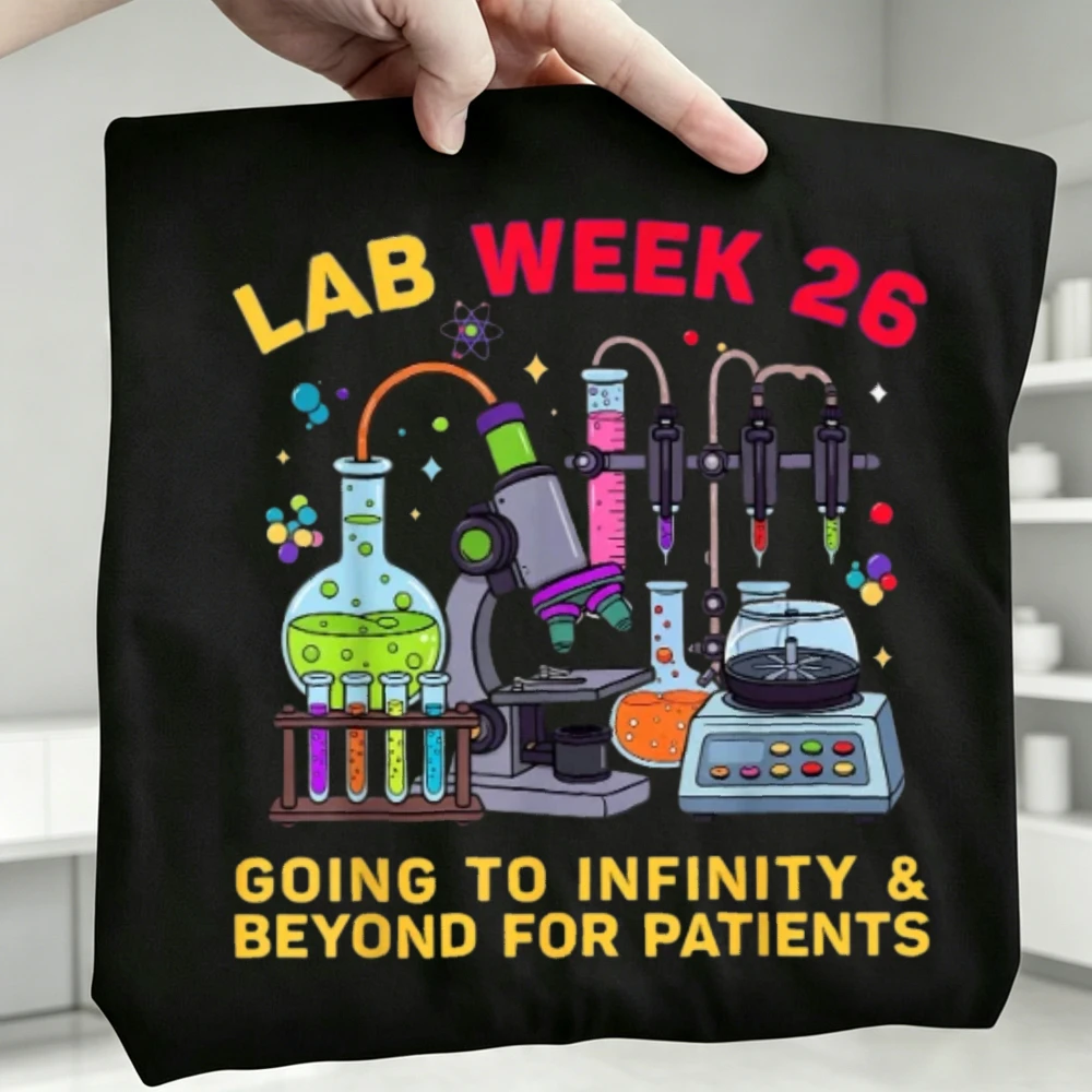 تي شيرت قطني للجنسين بتصميم رس - مراجعة Medical Lab Humor وسعره