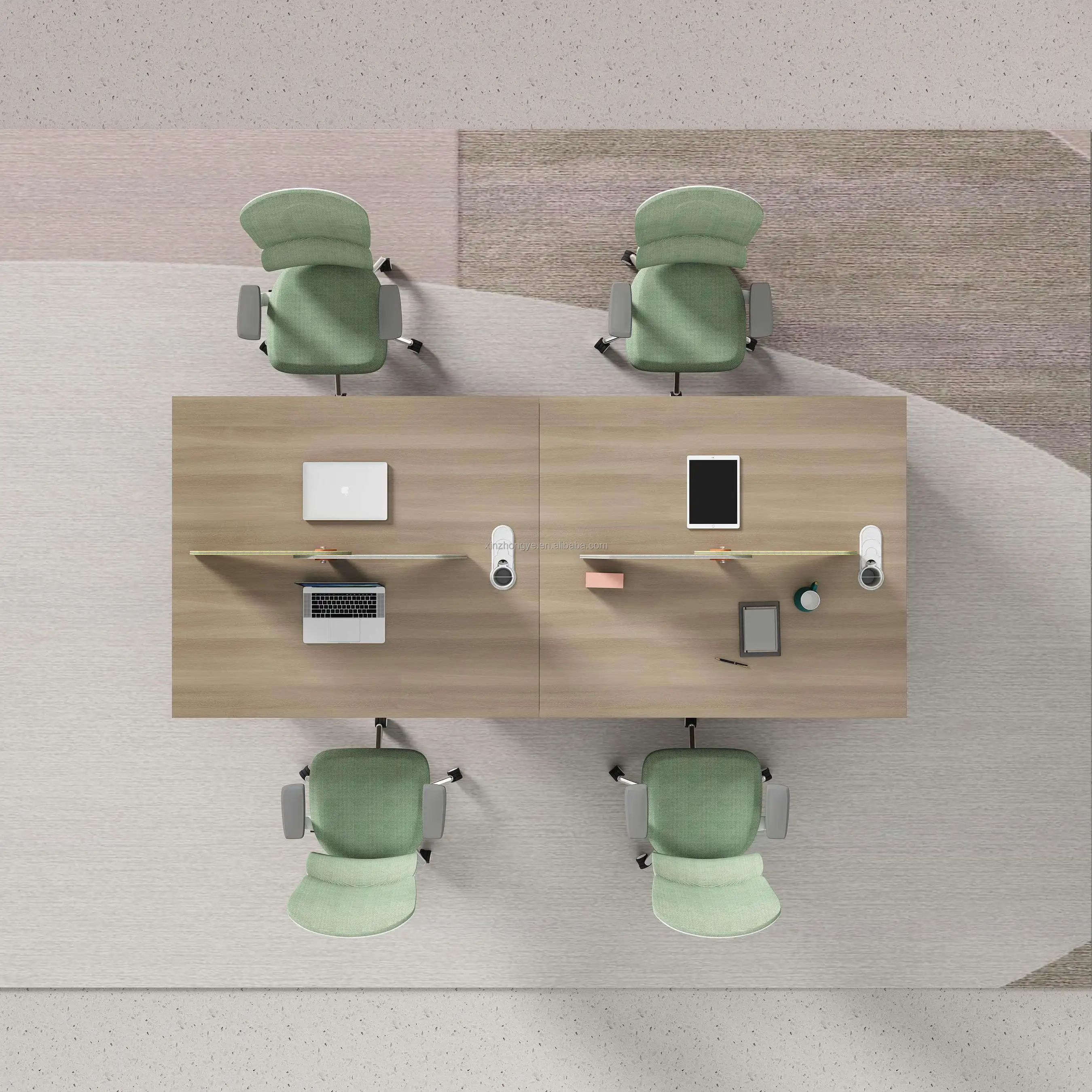 Premium Office Desk Set Durably Extendable Assemble 2/4/6/8 Staff Workstation For Office Workspace
