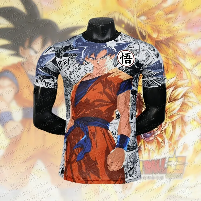 2026 Dragon Ball Super Saiyan Goku Grafik-Fußballtrikot Sommer Sport Schnelltrocknend Herren T-Shirt Kinderbekleidung Damen T-Shirt