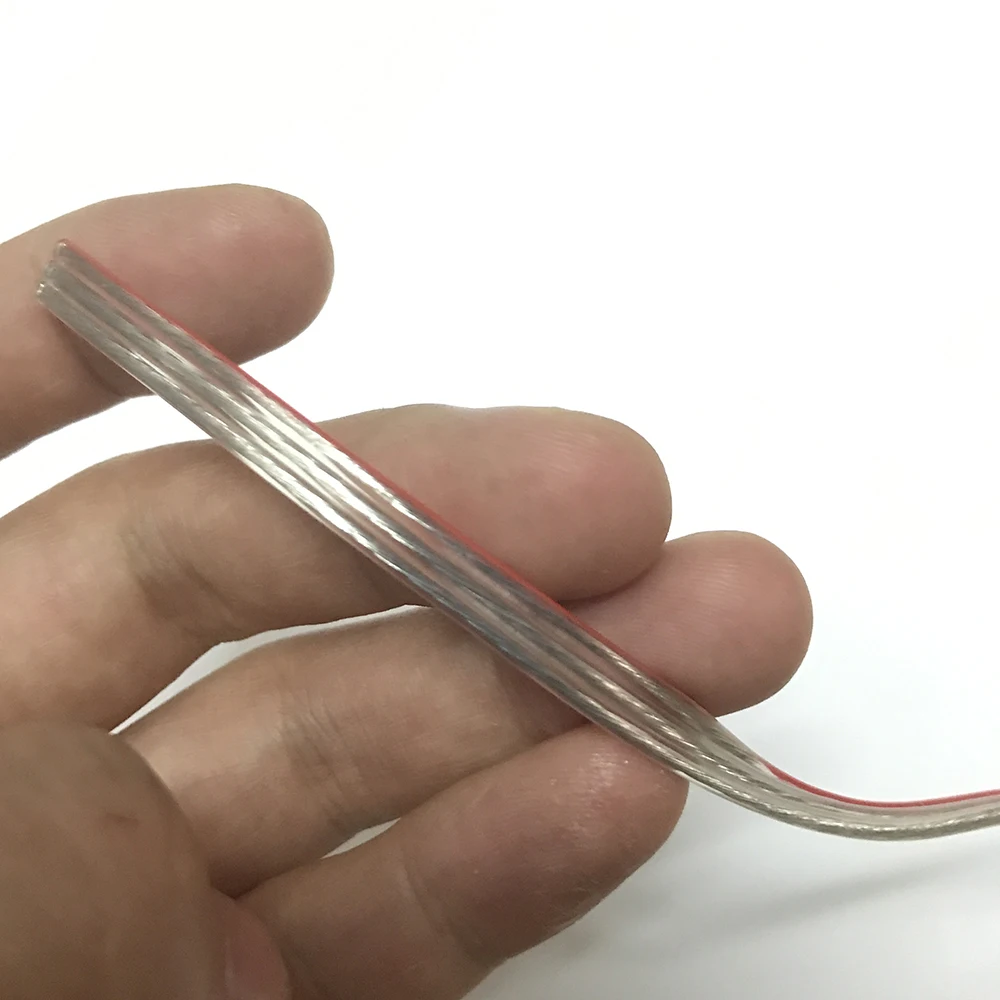 

50M 22 awg Chassis Fan Wires 3PIN Semi-finished Line Transparent Bonding Wire Extension Cord 0.3mm2 White Red Parellel Cable