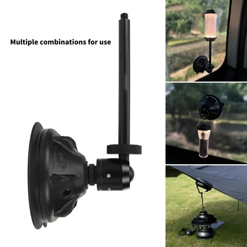 Camping Light Stand 360 Degree Adjustable Portable Outdoor Lamp Holder Flashlight Holder Suction Cup Rotating Bracket 37JD