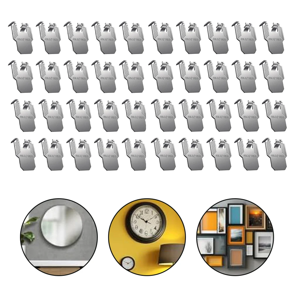 2040 Pack Heavy Duty Picture Hanging Claw Hooks for Drywall No Damage Supports Up to 40 Pounds for Secure Display