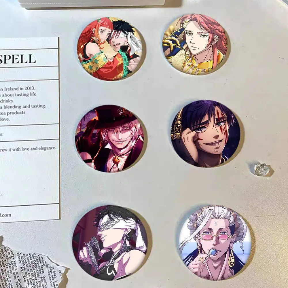 Anime Record Of Ragnarok Rundes Abzeichen, kreative Brosche, Kleidung, Rucksack, Zubehör, Anstecknadel