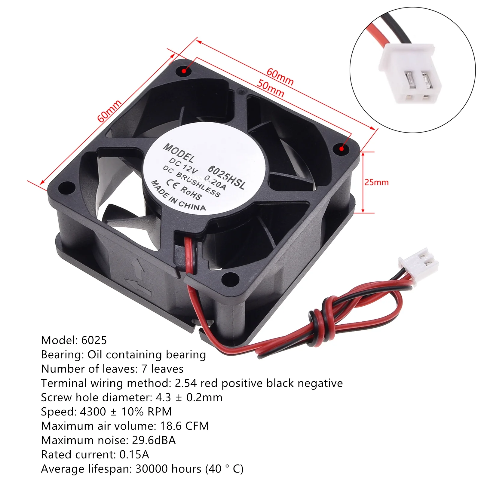 Geräuscharmer DC12V bürstenloser Ölgekühlter Lüfter, für Stromversorgung, Spielzeuggehäuse, verschiedene Größen verfügbar 2 3 4 5 6 7 8 9CM, geräuscharm – Detail 12