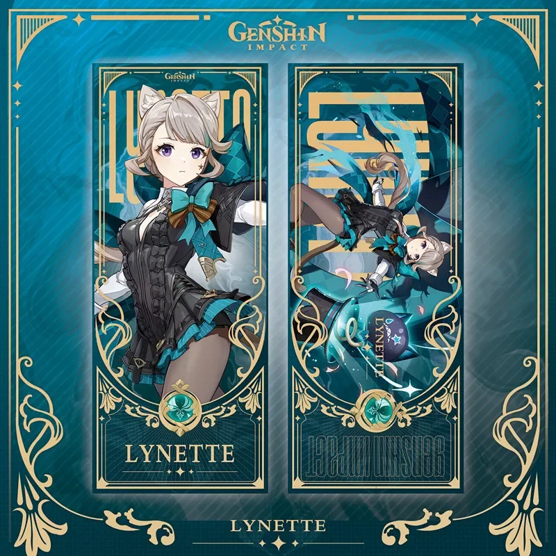 Jeu de Cartes de Collection Genshin Impact, Fontaine Lyney LyNouveau Fremretours, Accessoires de Cosplay, Tarot Anime, Cadeaux