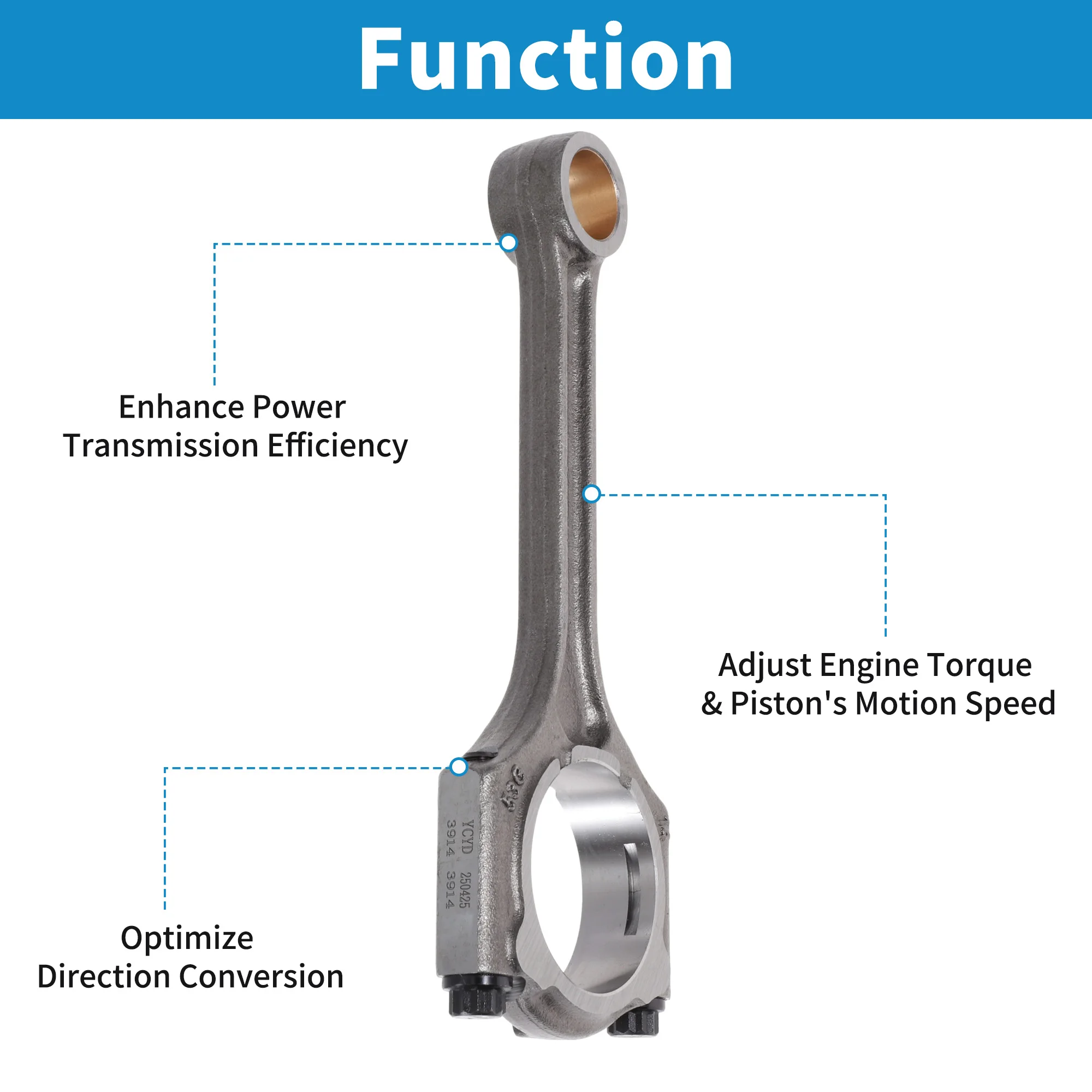 UXCELL 4 Stuks Motor Drijfstang voor Hyundai Elantra 2011-2015 voor Hyundai Elantra GT 2013-2017 Con staven No.235102E001