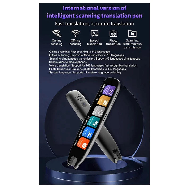 S65pro умный голосовой переводчик 142 языки WIFI сканирование ручка-перевод сканирование ручка-перевод деловые поездки за границу