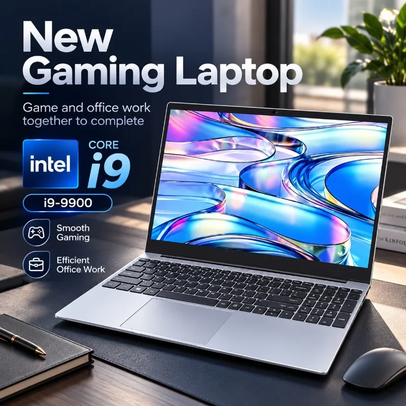 Notebook Intel Core I9-9900 15,6 Polegadas com Windows, 32GB de RAM, SSD de 1TB/2TB, para Escritório, Jogos e Estudos, com Desbloqueio por Impressão Digital