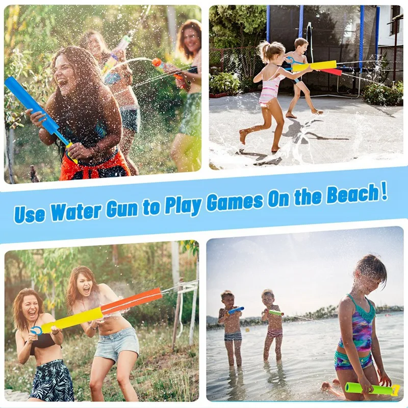 4 Piece Water Spray Toys Pool Toys For Kids, Adults, EVA Backyard, Beach Water Game Fighting Play