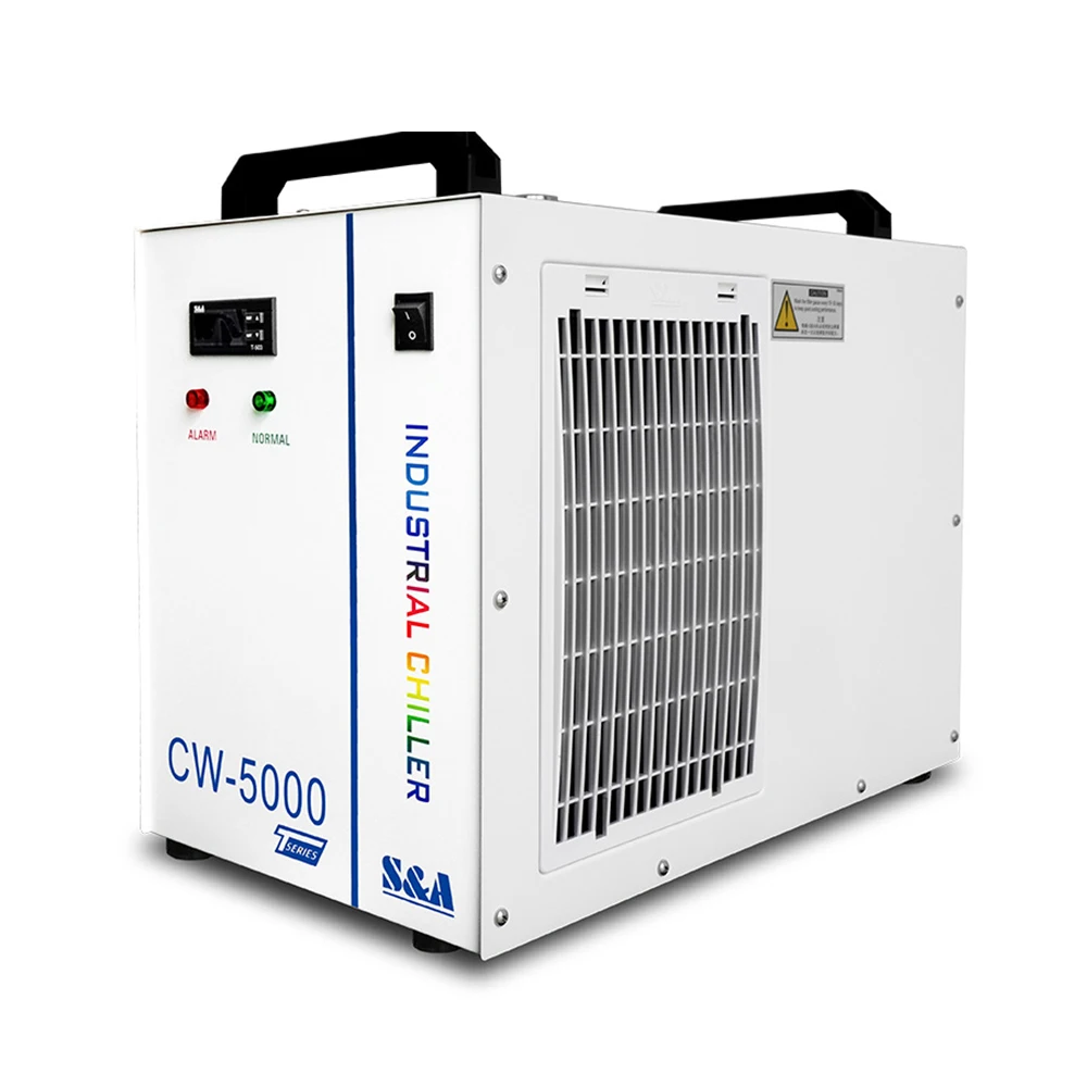 S&A CW5000 Industry Air Water Chiller For CO2 Laser Machine Cooling CNC Spindle 80W 100W 130W 150W Co2 Laser Tube