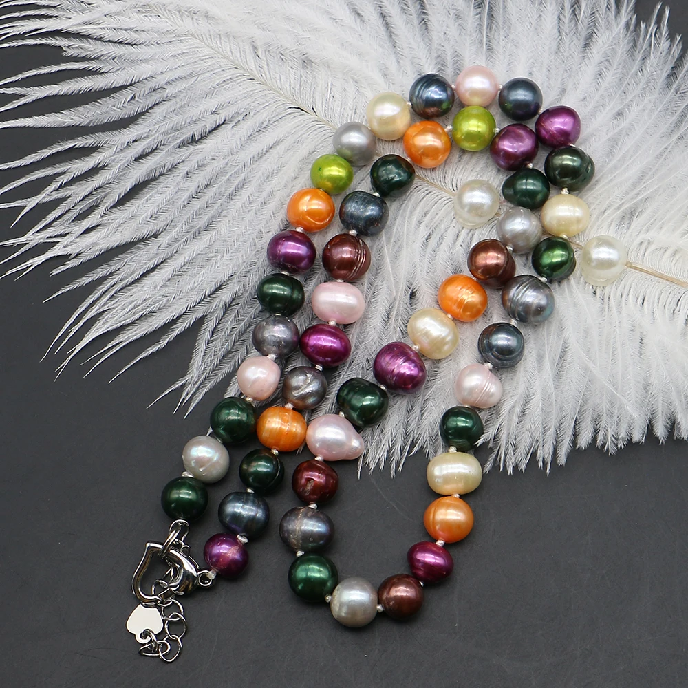 

Exquisite Natural Freshwater Baroque Mixed Color Threaded Straight Hole Loose Beads DIY Necklace Bracelet Jewelry Accessories