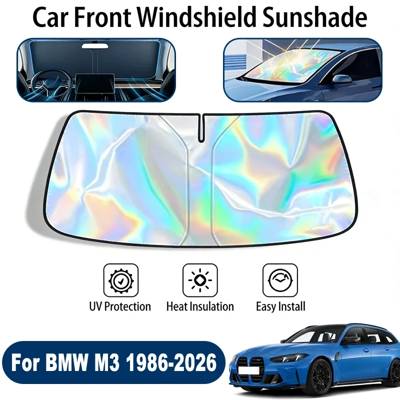 

Car Windshield Sun Shade UV Reflective Sun Visor Protection Cover For BMW M3 E30 E36 E46 E90 F80 G80 1986-2026