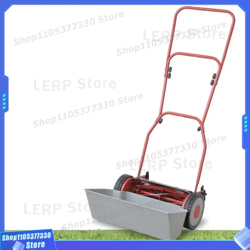 8-12 Inch Manual Hand Held Lawn Mower for Small Garden Home Use Unpowered Grass Cutter Gardening Tool Lightweight Push Reel