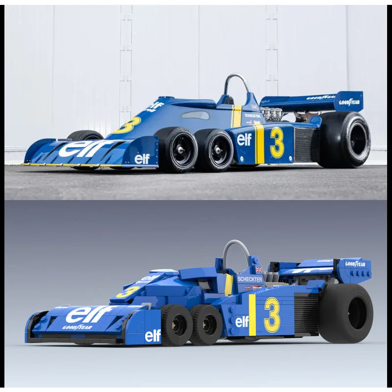 

MOC-229746New P34Classic Iconic F1 Supercar Racing Blocks Model808PartsMOC Creative Boys Kids Birthday Building Blocks Toy Gifts