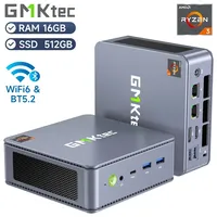 GMKtec G6 Mini PC AMD Ryzen 3 5425U Windows 11 Pro Mini PC DDR4 16GB RAM 512GB Desktop Computer Dual 2.5G RJ45 WiFi6E BT5.2