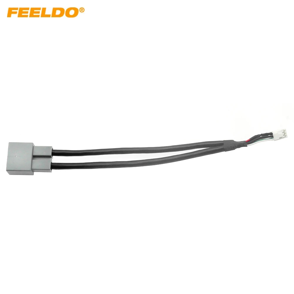 FEELDO Car Audio Radio 6Pins Conector Changer Port USB Adapter for Honda (2021) Original Wire Auto USB Cable Transfer