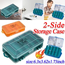 Double-Side Hardware Organizer Box Transparent Plastic Tool Organizer Multifunctional for Nuts Bolts Screws Nails Small Hardware