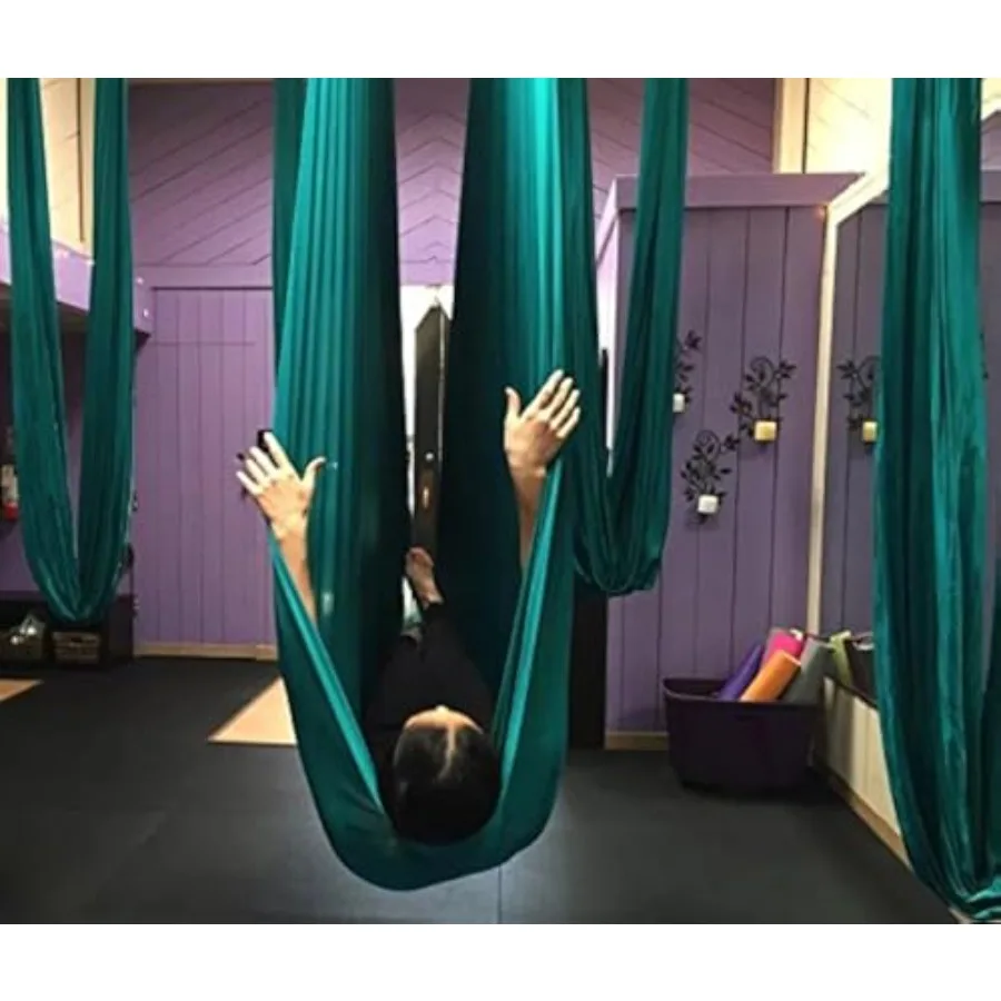 

Silk Yoga Hammock Swing for Yoga Inversion Strength Training Starter Hardware Kit in Black
