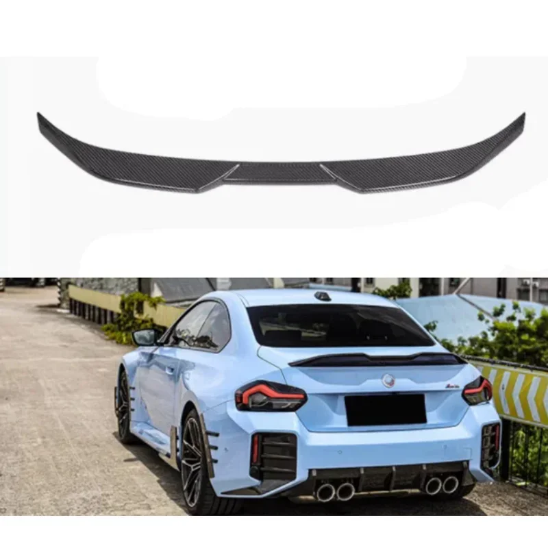 

For BMW G87 M2 2Door 2023 2024 Real Dry Carbon Fiber Car Rear Trunk Wing Lip Spoiler