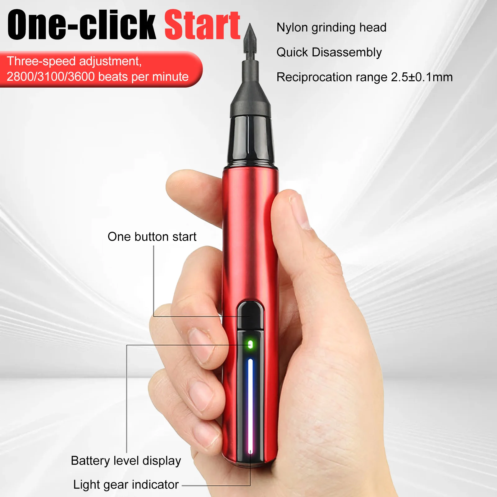 전기 왕복 샌더 미니 펜 디테일 샌더 도구 USB 빠른 충전 샌딩 펜 3단계 조절 연마용