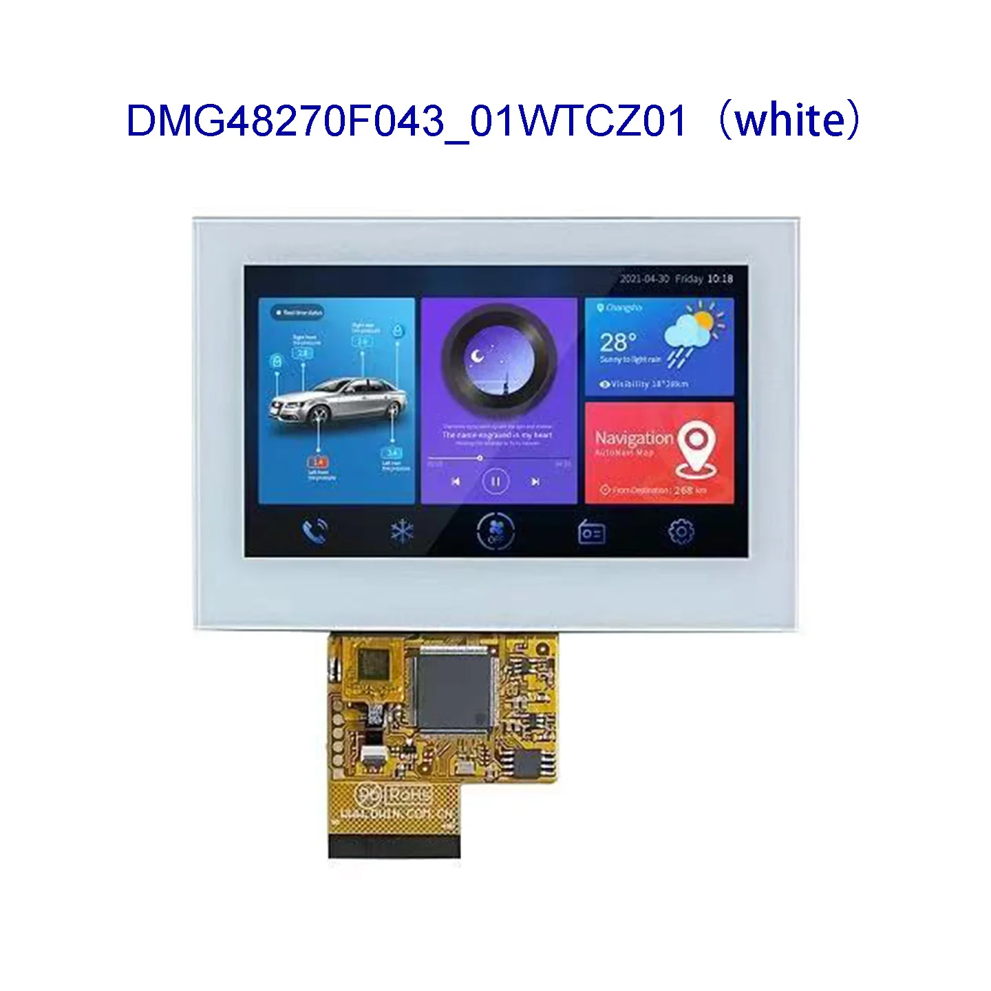 DMG48270F043_01WN WTC WTR WTCZ01 4.3인치 480*272 LCD 디스플레이 화면 스마트 TFT 초박형