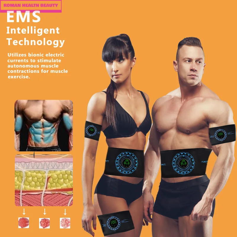 2024 EMS Abs Stimulator Belt with Calorie Display | Slimming Waist & Belly Fat Reducer | Fitness Massager for Easy Workouts