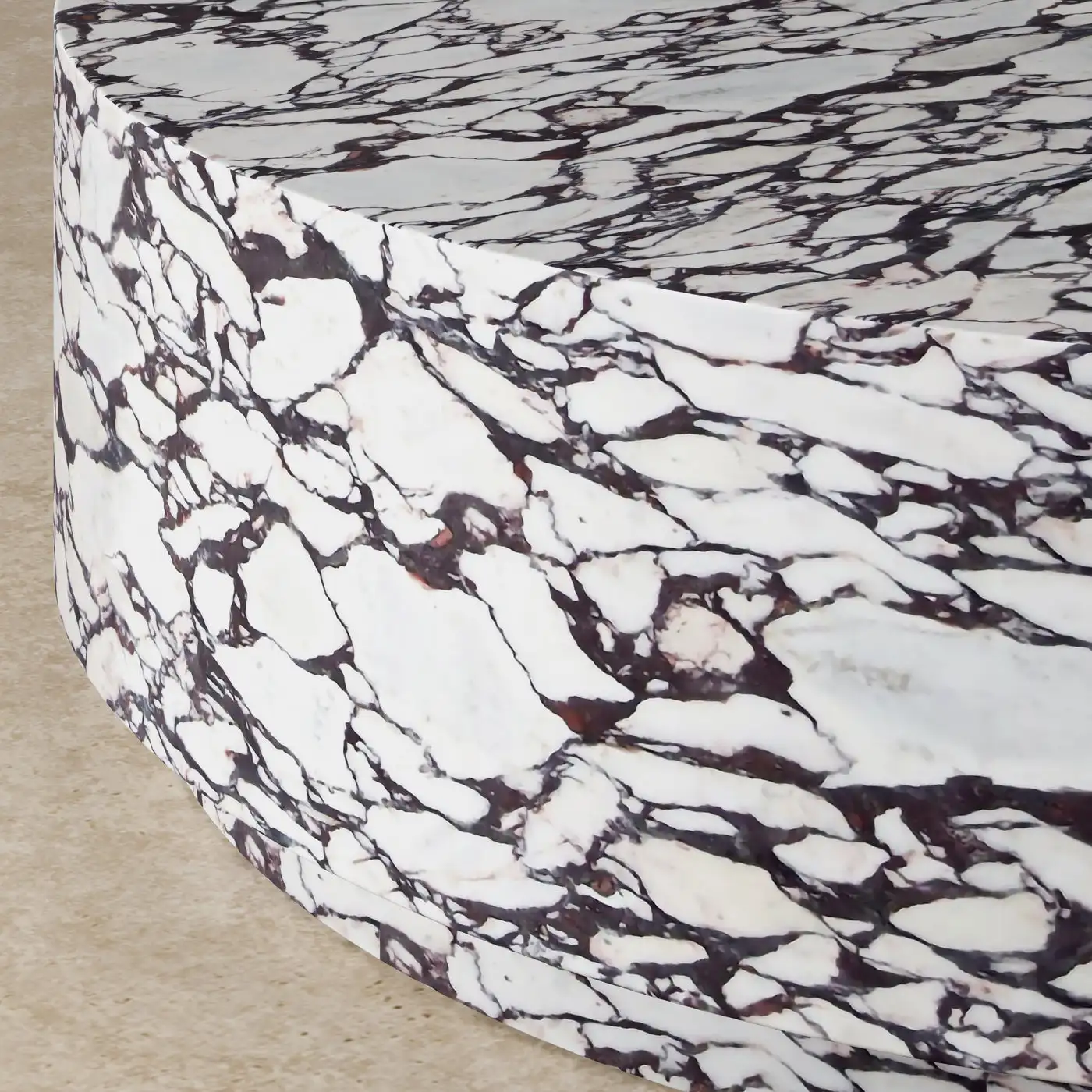 Villa Hall Black And White Zebra Pattern Round Table High End Styled Travertine Coffee Table