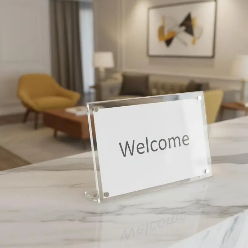 New 1PCS Magnetic Acrylic Sign Holder Display Stand Table Number Holder Restaurant Menu Paper Holder Price Label Card Holder