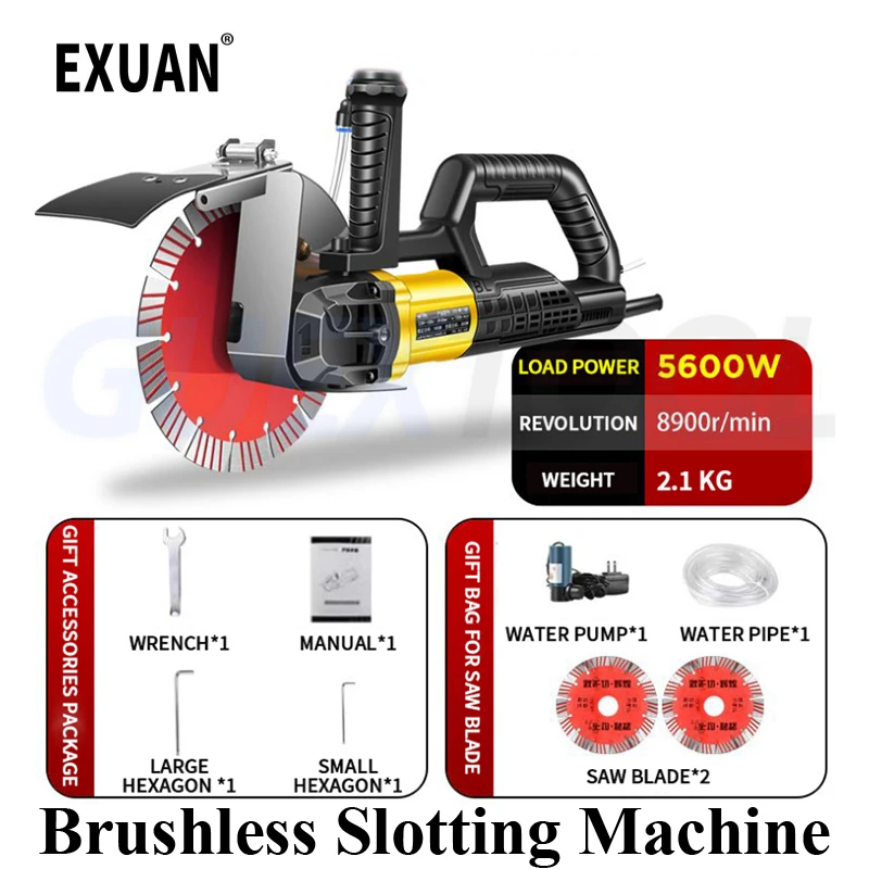 

65mm Electric Grooving Machine Wall Concealed Wire Brushless Slotting Machine High Power Hydropower Dustless Trenching Machine
