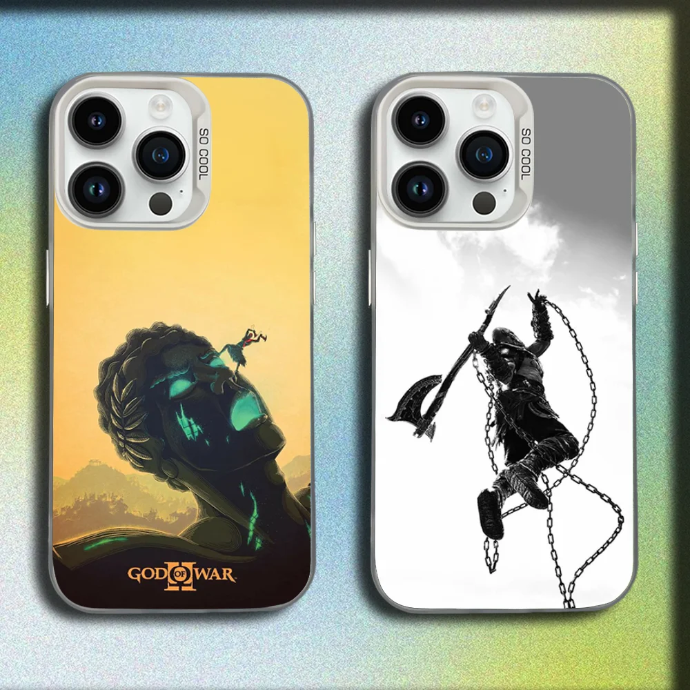 

Game G-God of War Phone Case For iPhone 16,15,14,13,12,11,Mini,Pro,SE,MAX White Matte Shockproof Cover