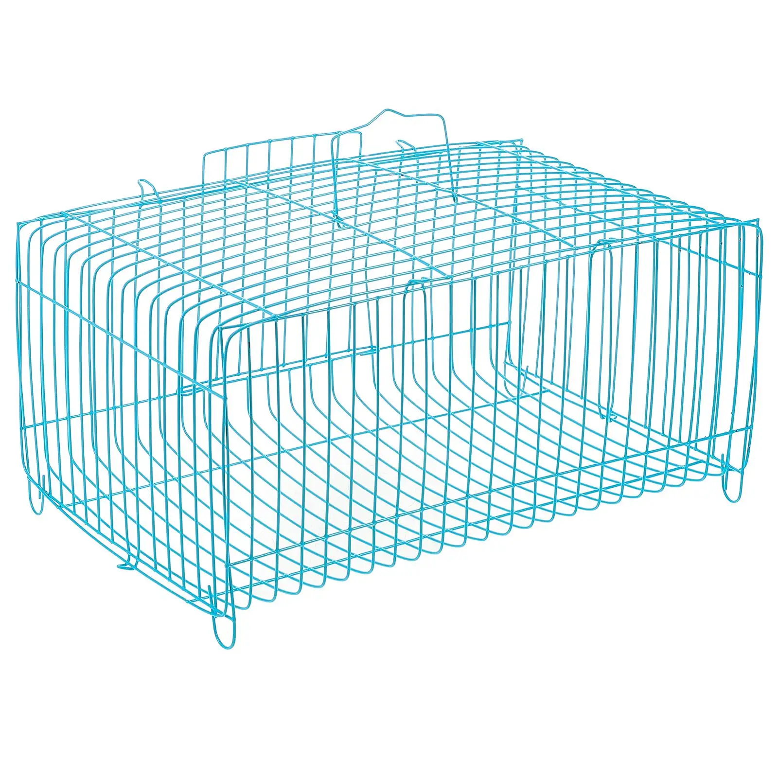 

Portable Bird Cage for Small Pets Spacious Stylish Blue Wire Safe Travel Outdoor Carrier Pet Bird Cages H held Ventilation