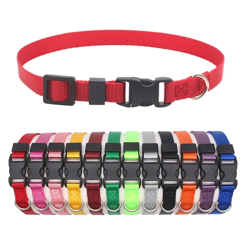 12 Pcs/Set Soft Nylon Puppy Whelping ID Collars Adjustable Breakaway Litter Collars Baby Dog ID Bands Pet Identification F