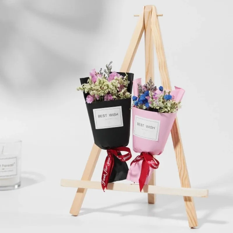 10 A-frame Artist Easels Set Mini Desk Easels Wooden Display Stand Adjustable Paintings Holder Rack for Crafts Pictures