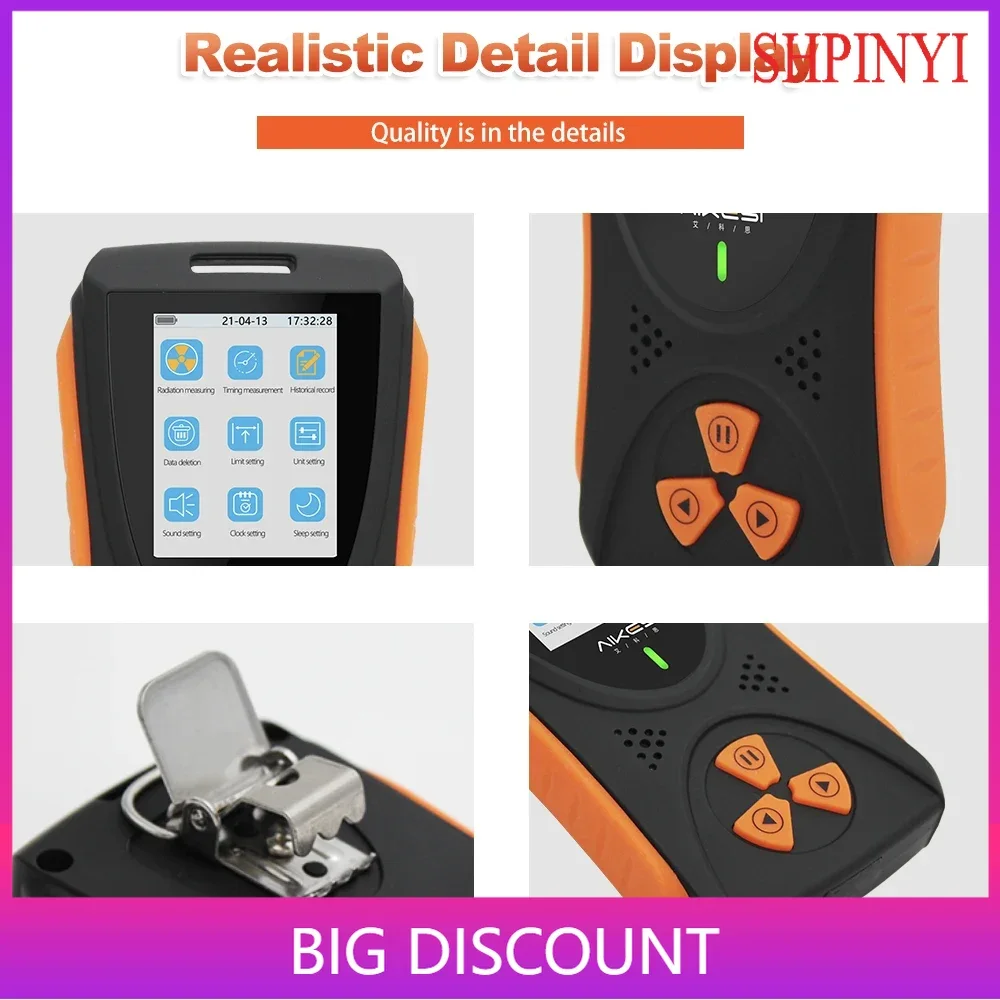 AIKESI HFS-10 Portable Nuclear X,Beta,gamma Radiation Detector Monitoring Alarm Geiger Muller Counter Nuclear Radiation Detector