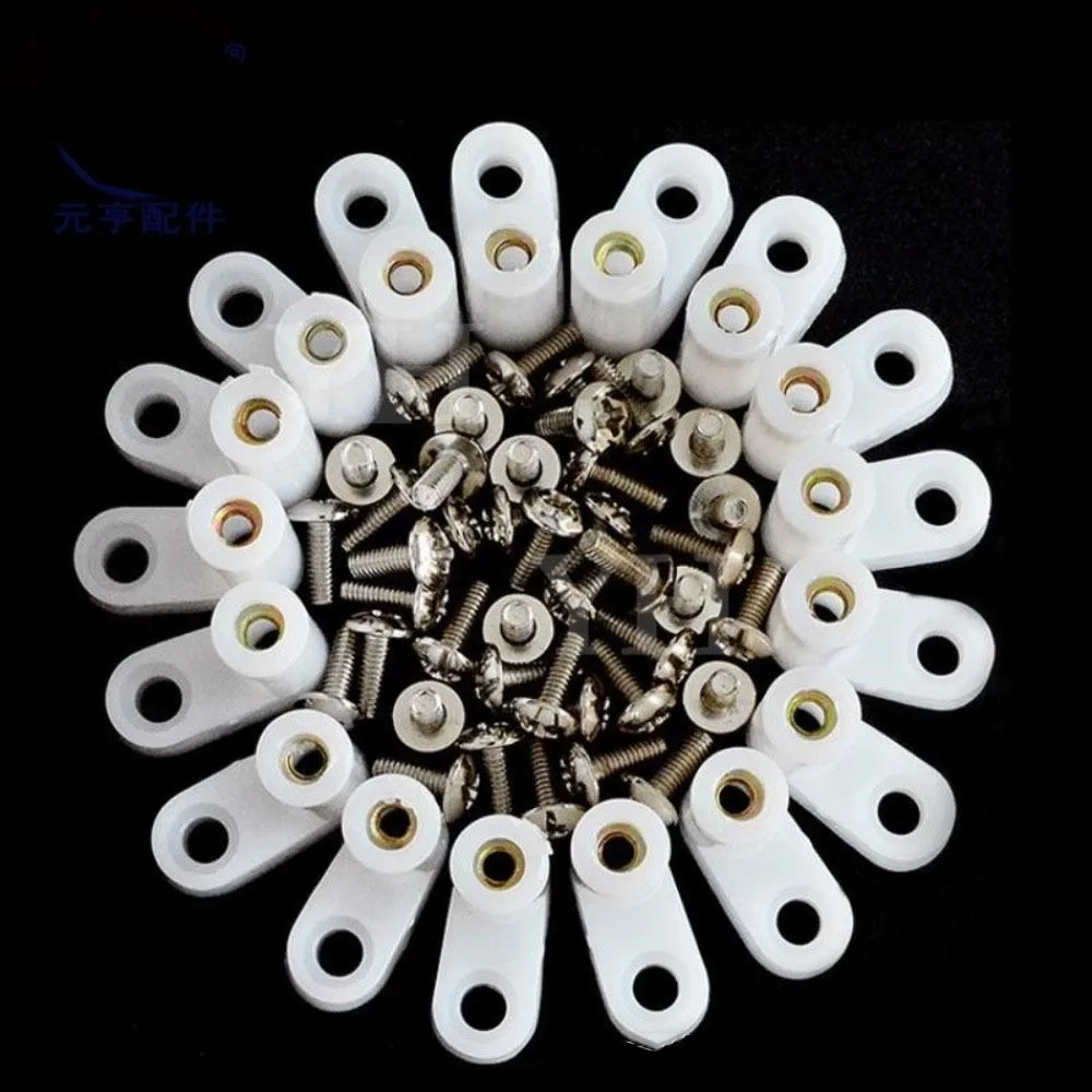 10/50Pc Plastic L Shape Type Mounting Feet Easy To Install White 20mm/0.98