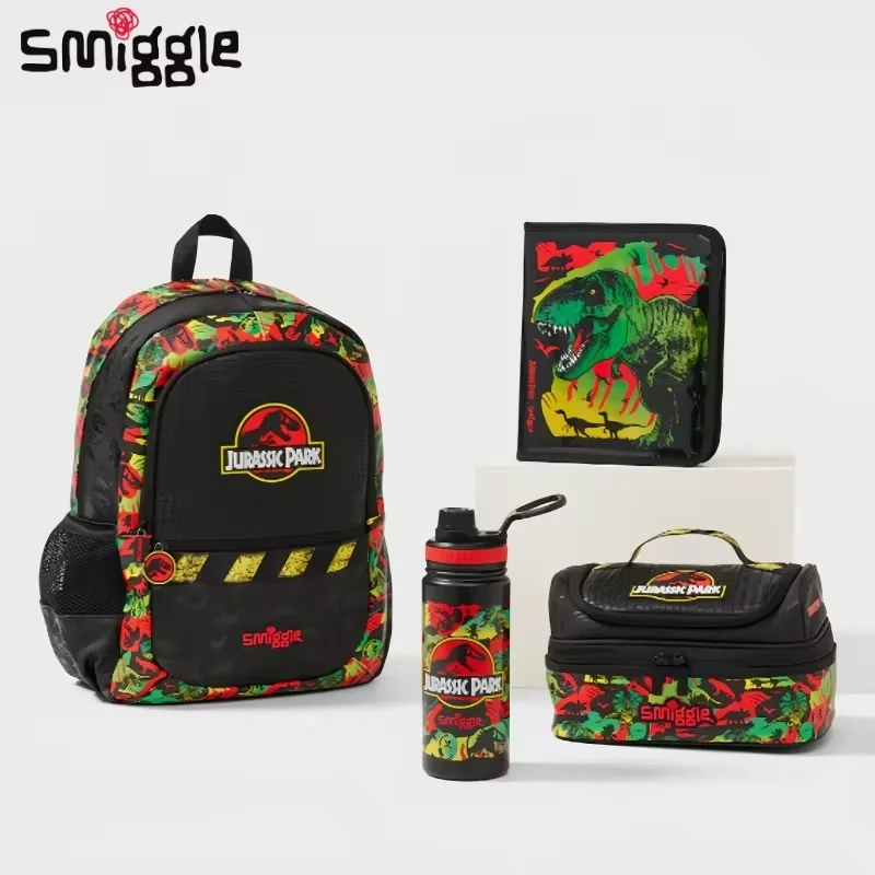 

In Stock Genuine Australian Smiggle Backpack Jurassic Park Meal Bag Cartoon Stationery Set Backpack School Gift