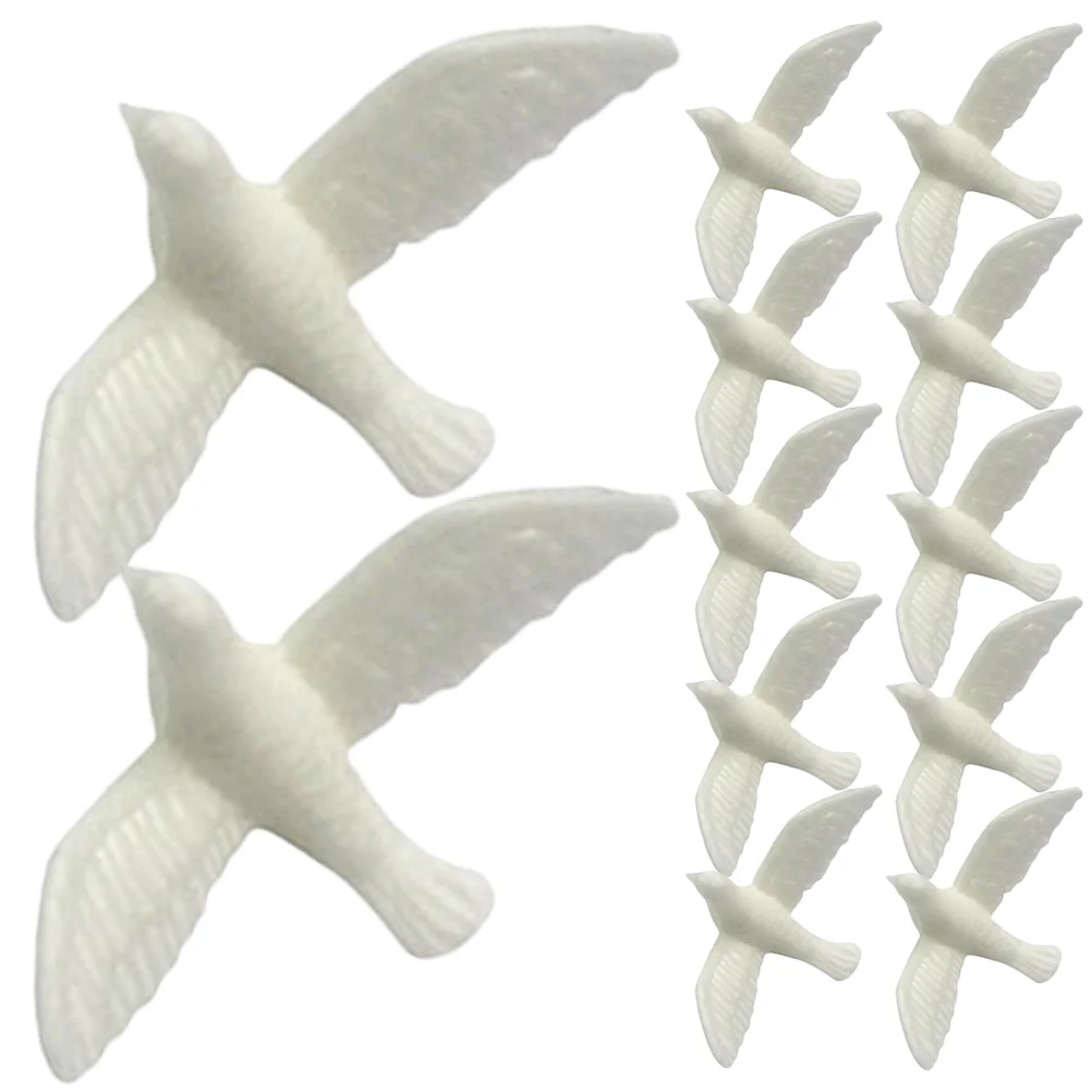 

12 Pcs The Bird Micro Landscape Ornament Child Car Toy Birds Resin Falcon House