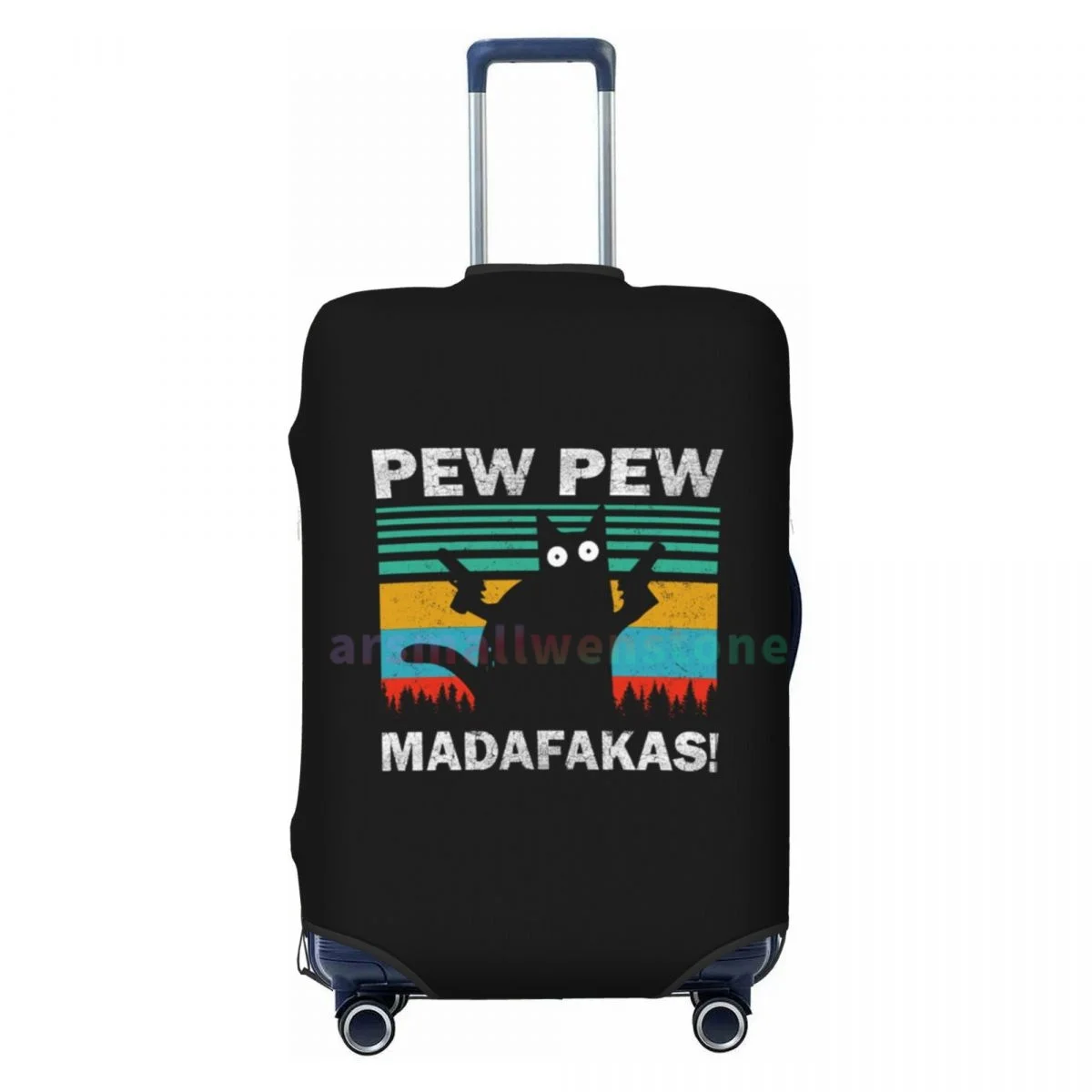 Pew Pew Madafakas Cat Luggage Cover Suitcase Protector Thicken Elasticity Dust Covered Anti-scratch Protective Case 18-32 Inch