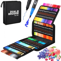 120 Colors Double Ends Manga Art Brush Pen Set Pencil Watercolor Art Markers Fineliner Calligraphy Pens Art Supplies
