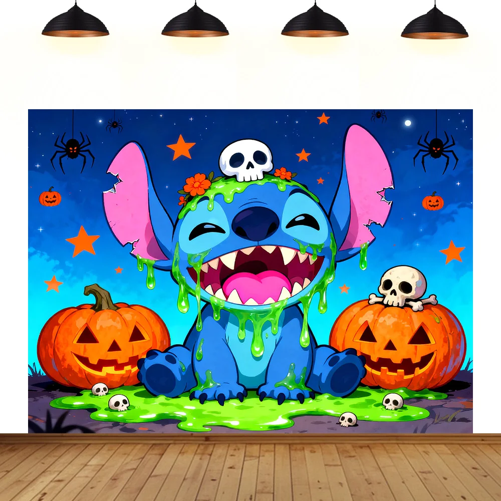 

Halloween Theme background party festival October Stitch Happy Halloween child gift decoration photography backdrop