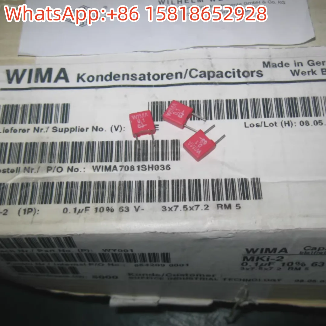 

5pcs MKI2 0.1UF 63V PPS 104 Germany WIMA High Temperature 140 MKP Audio Capacitor 5MM