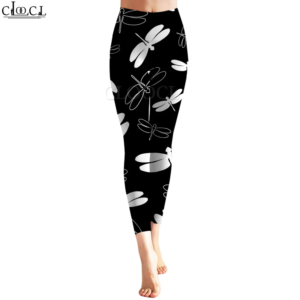 CLOOCL Harajuku Fashion Women Legging Dragonfly Pattern 3D Printed Trousers Trousers dla kobiet Gym Workout Stretch Yoga Pants