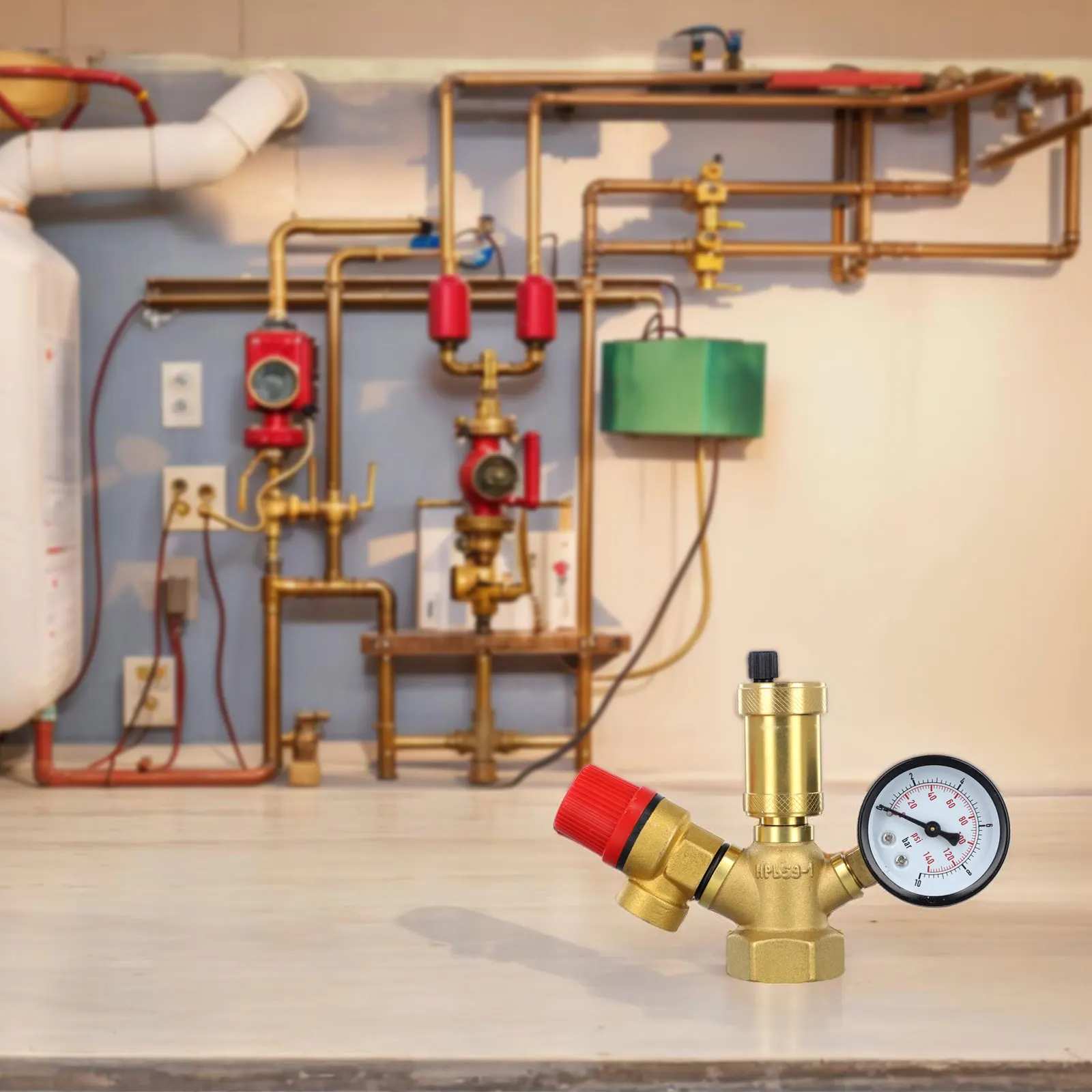 Sophisticated Brass Boiler Safety Kit with Comprehensive Features for Optimal Performance in Heating Applications