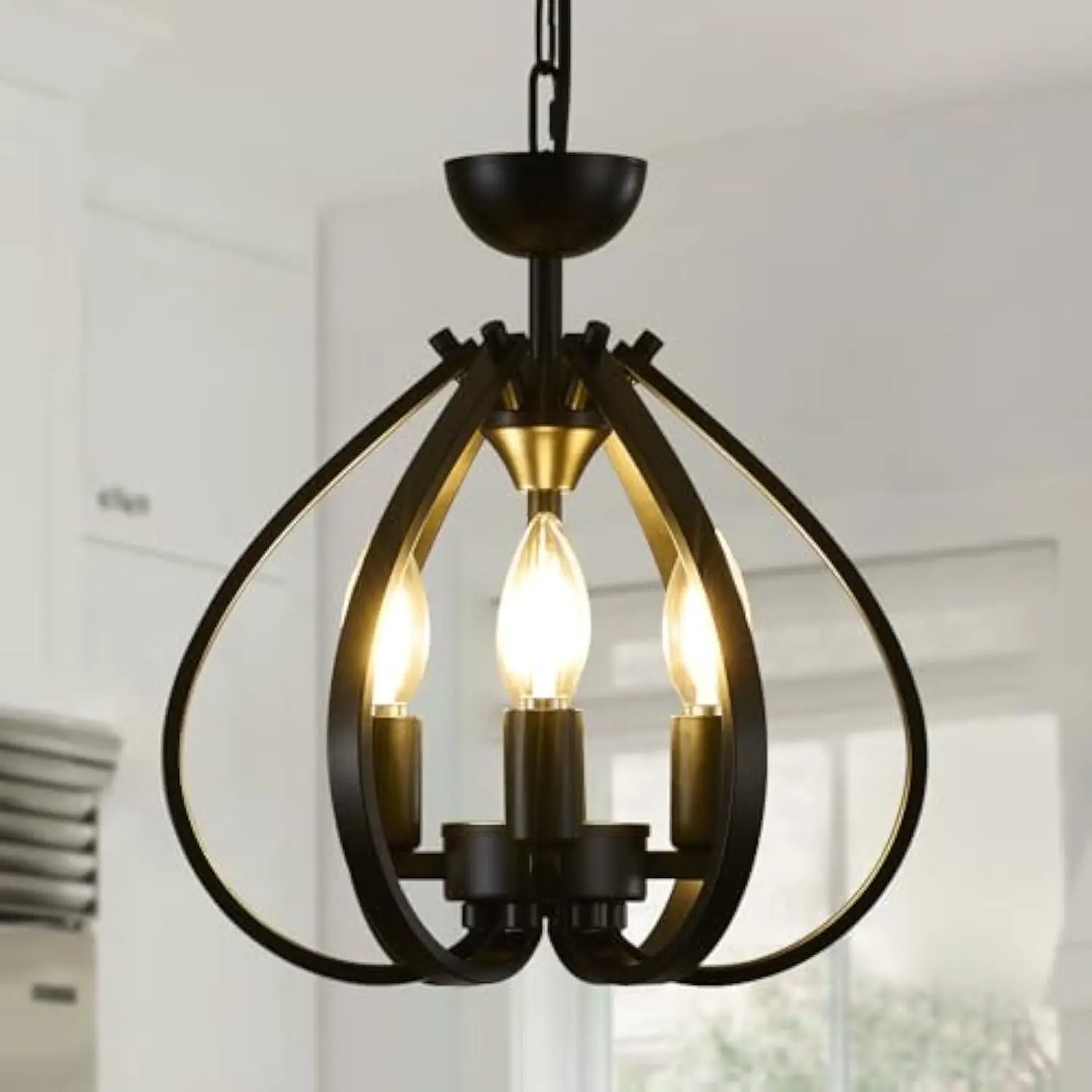 

Black Chandelier for Dining Room Light Fixture Modern Farmhouse Chandelier Light Foyer Lighting Fixtures Industrial Rustic Vint