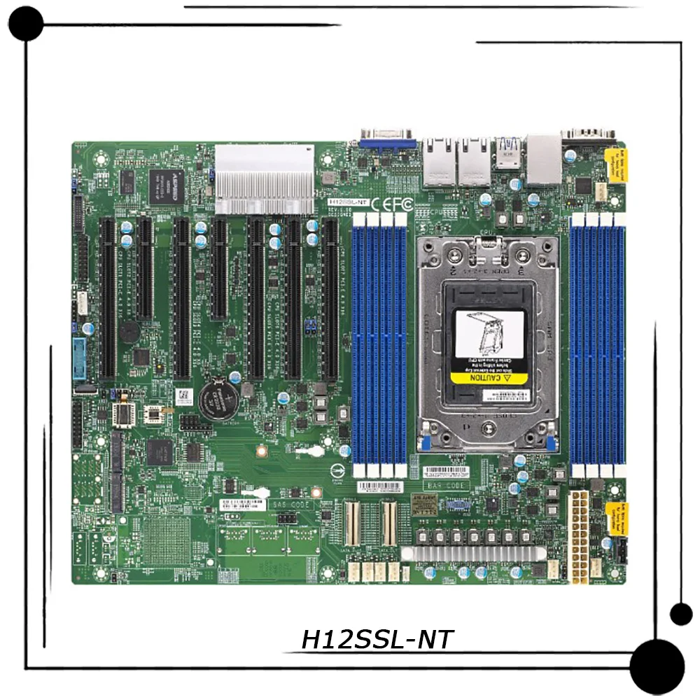 

H12SSL-NT для серверной материнской платы Supermicro ATX, набор микросхем AMD EPYC серии 7002/7003, процессор с поддержкой Pcie4, 100% тестирование, быстрая доставка