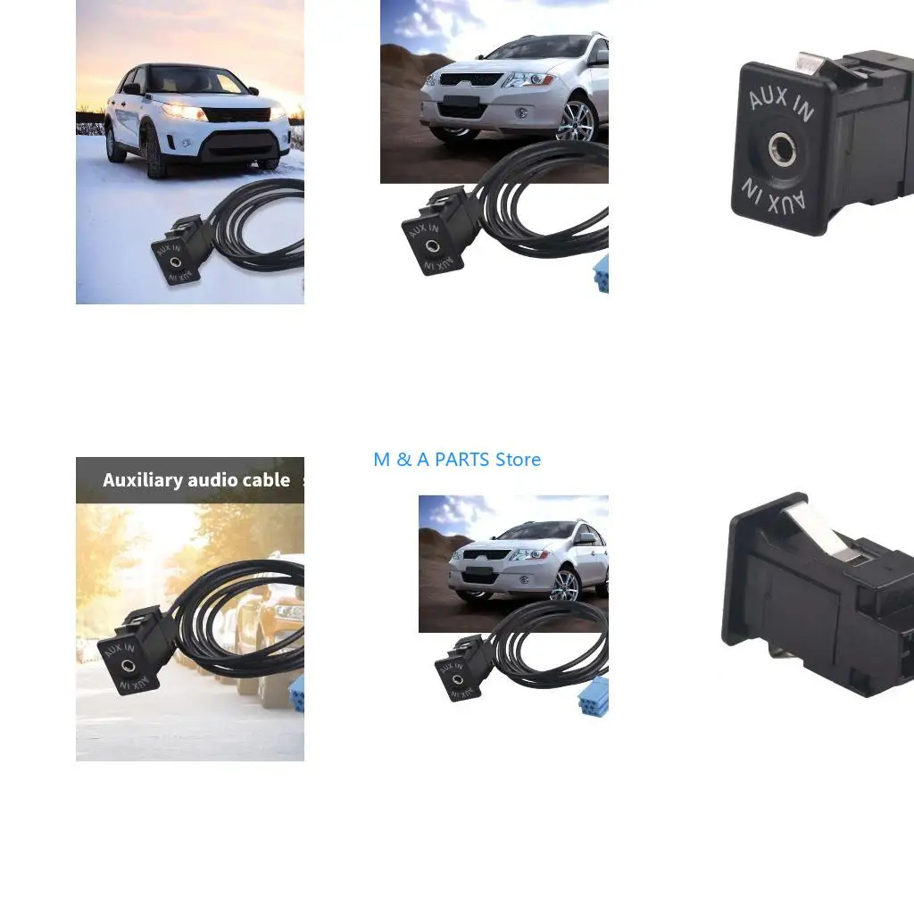 U1JF Aux Cable 8Pin Port AUX-IN Switch Adapter 100cm Cable For Automobile Stereo