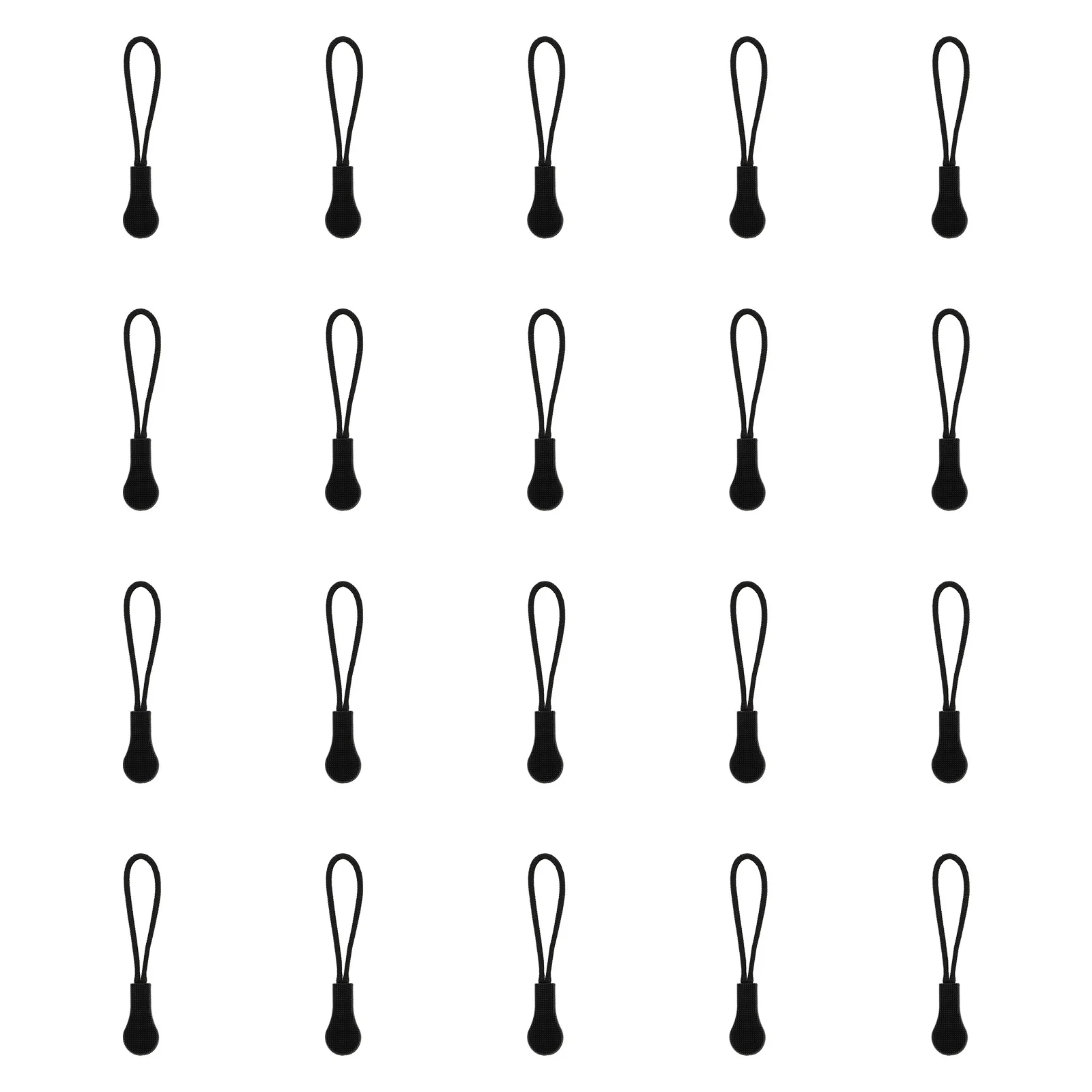 

20pcs Luggage Zipper Pulls For Bags Rucksacks Coats Tents Durable Pu Tpu Non-Slip Zipper Rope Head Handicraft Sewing Accessories